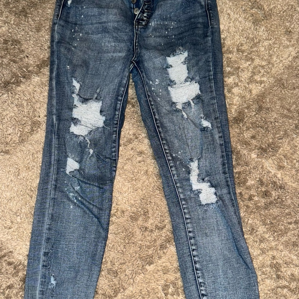 Judy Blue Ripped Denim Skinny Jeans